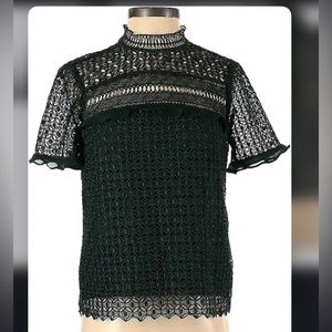 Zara Green Crochet Blouse
